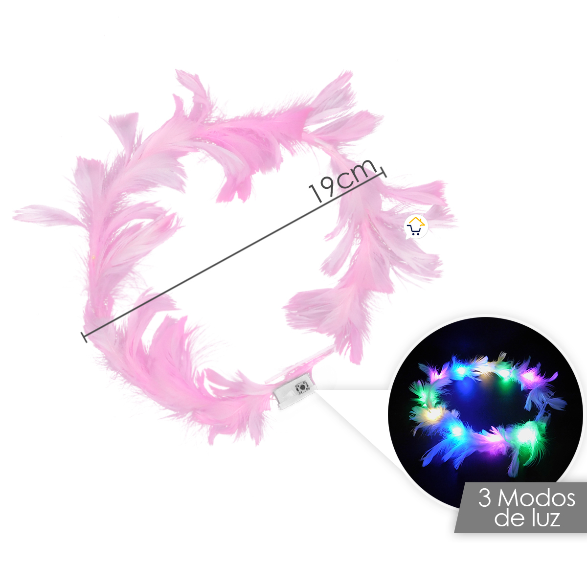 Corona Plumas Aureola Angel TRS183RS